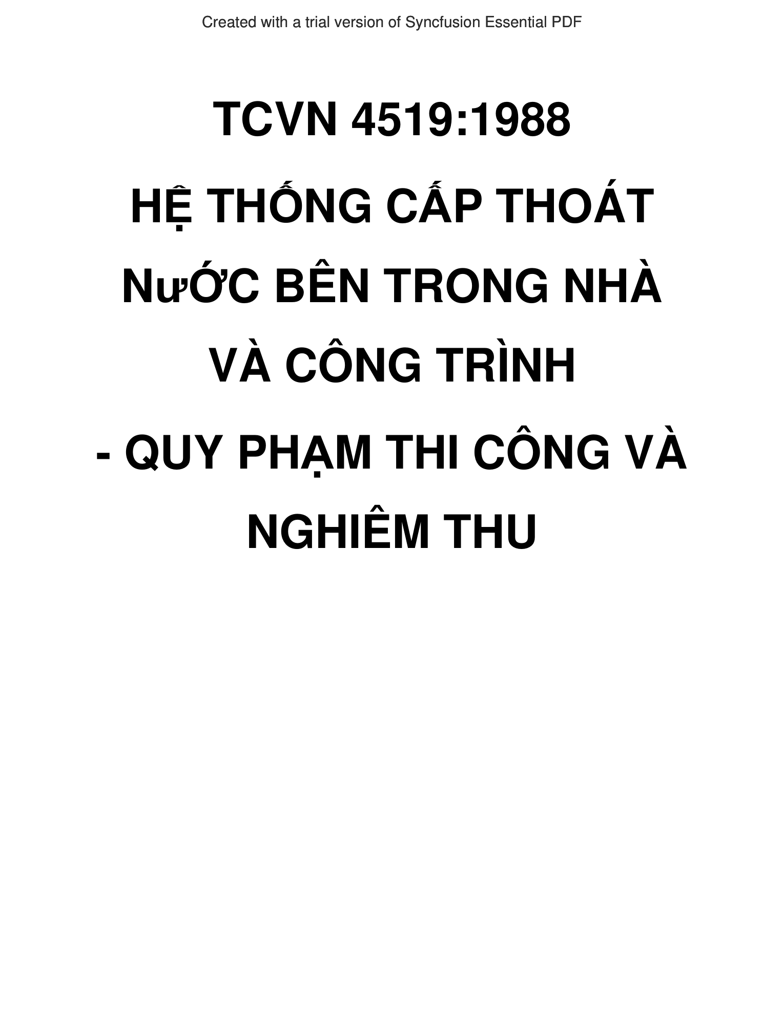TCVN 4519:1988 — trang PDF 1