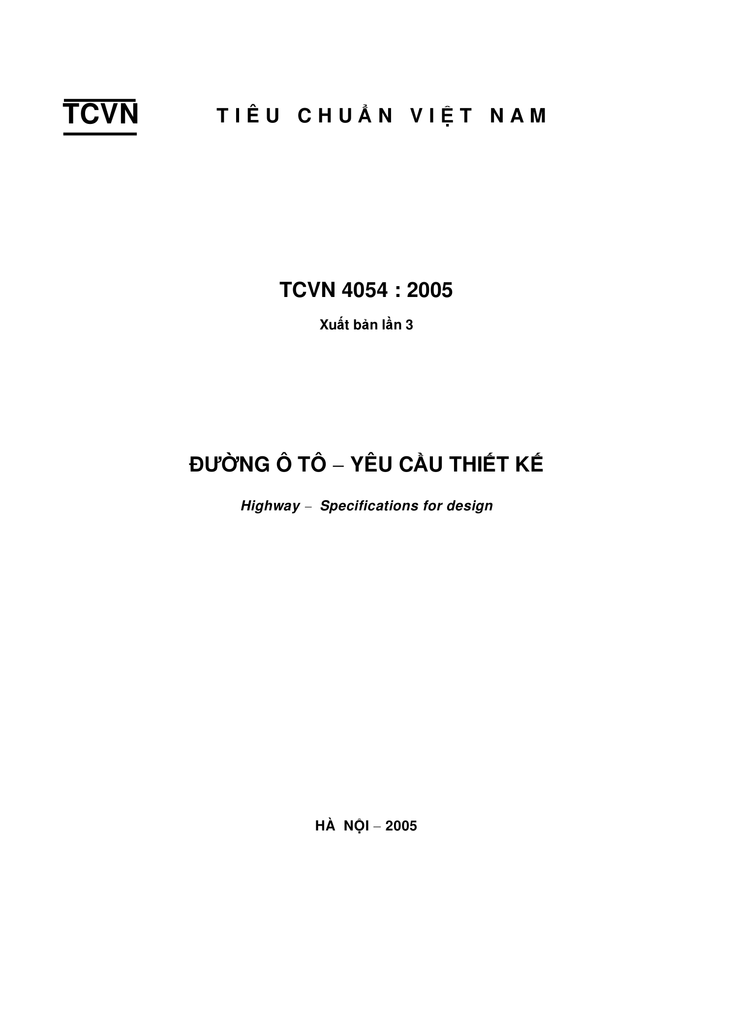 TCVN 4054:2005 — trang PDF 1