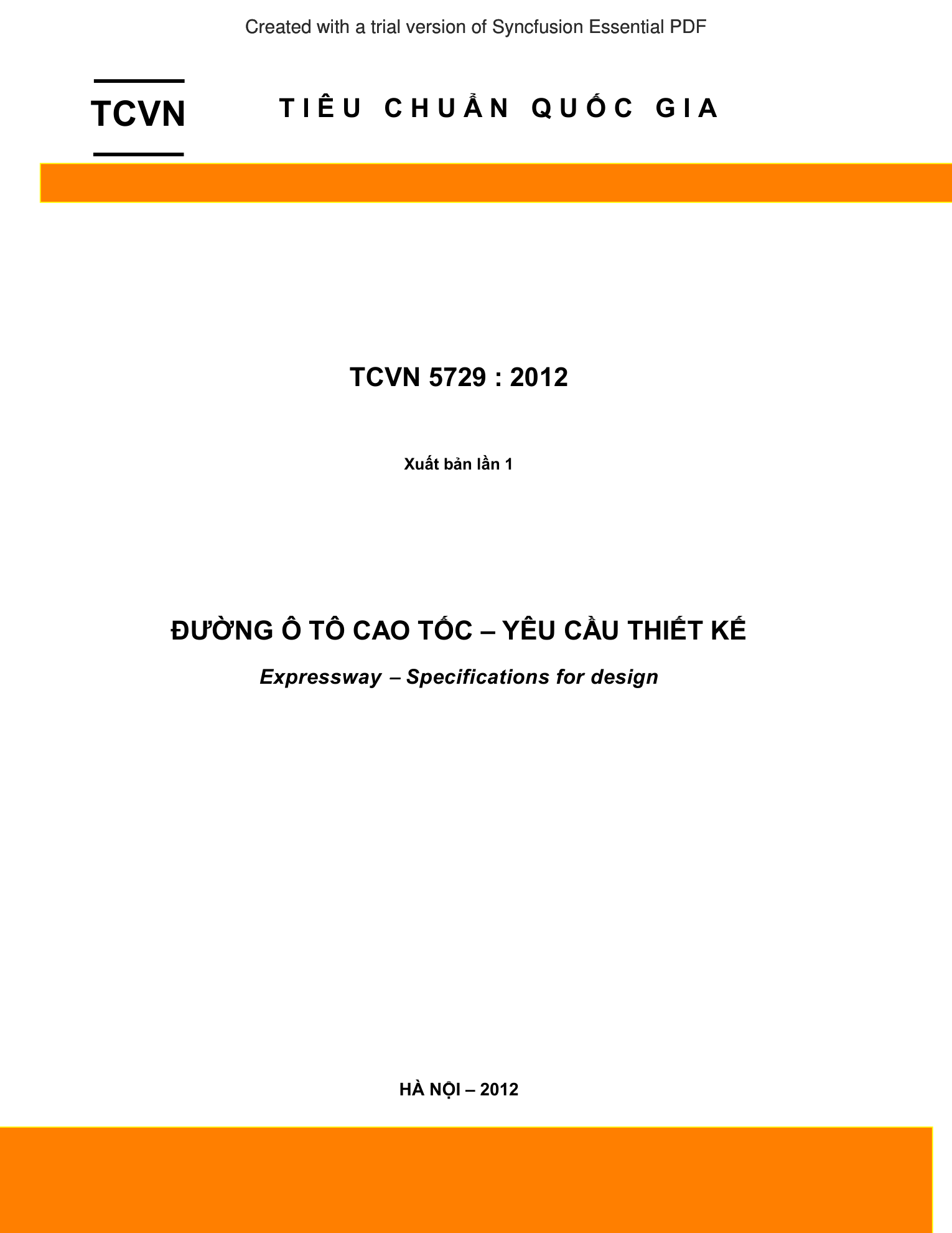 TCVN 5729:2012 — trang PDF 1